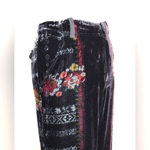 RAYON SILK BLEND VELVET JOHNNY WAS TROUSERS